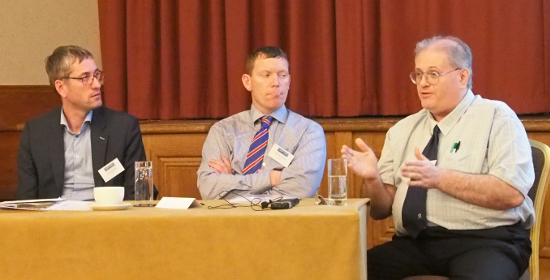 Speakers respond to questions from the audience during the Round Table Discussion.